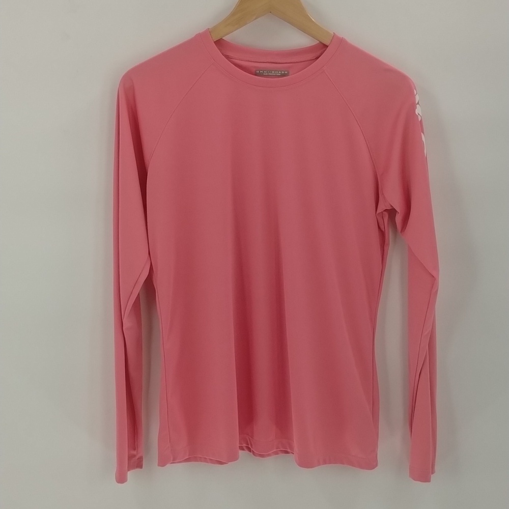 Columbia top PFG pink size large pink long sleeve with logo Omni shade